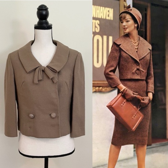 Vintage 60s Wool Woven Jacket - Picture 6 of 7